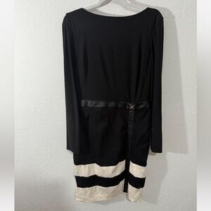 Lauren Ralph Lauren Long Sleeve Black and White Dress